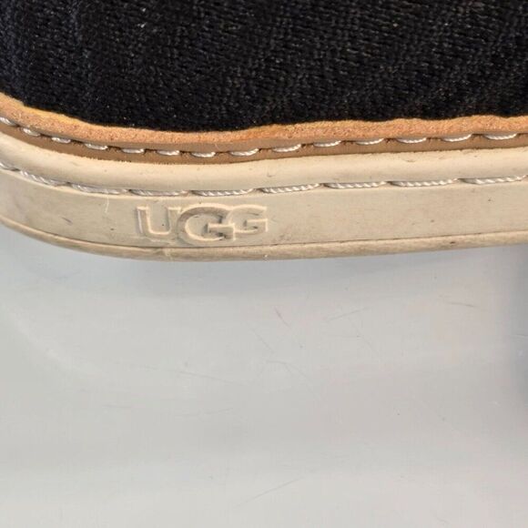 UGG Sammy Wavy Knit Slip On Loafer Sneaker Flats Women US Size 8 Black 1125017 - Picture 9 of 11